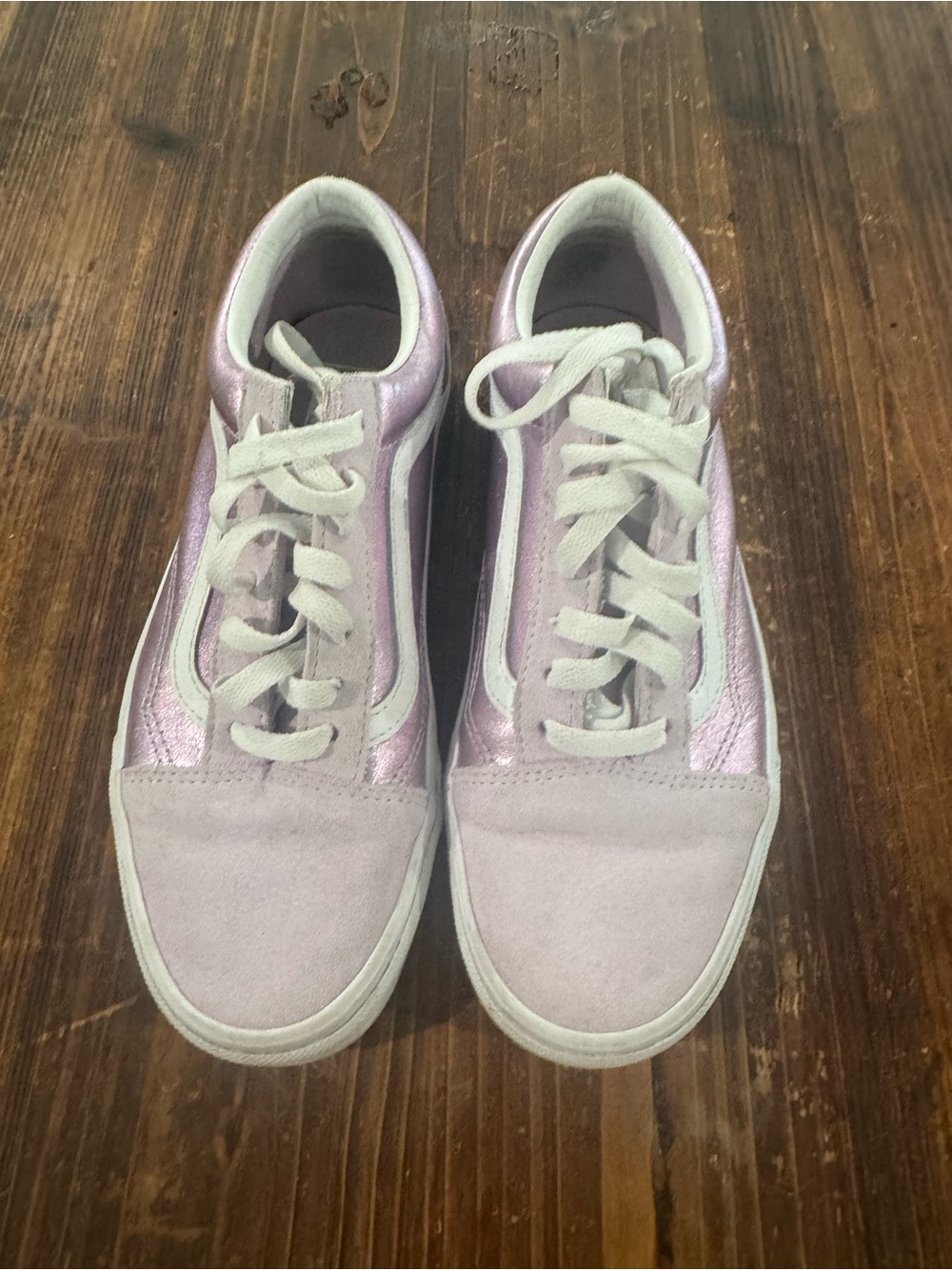 Vans Brooklyn Pink Metallic Low-Top Lace-Up Sneakers
